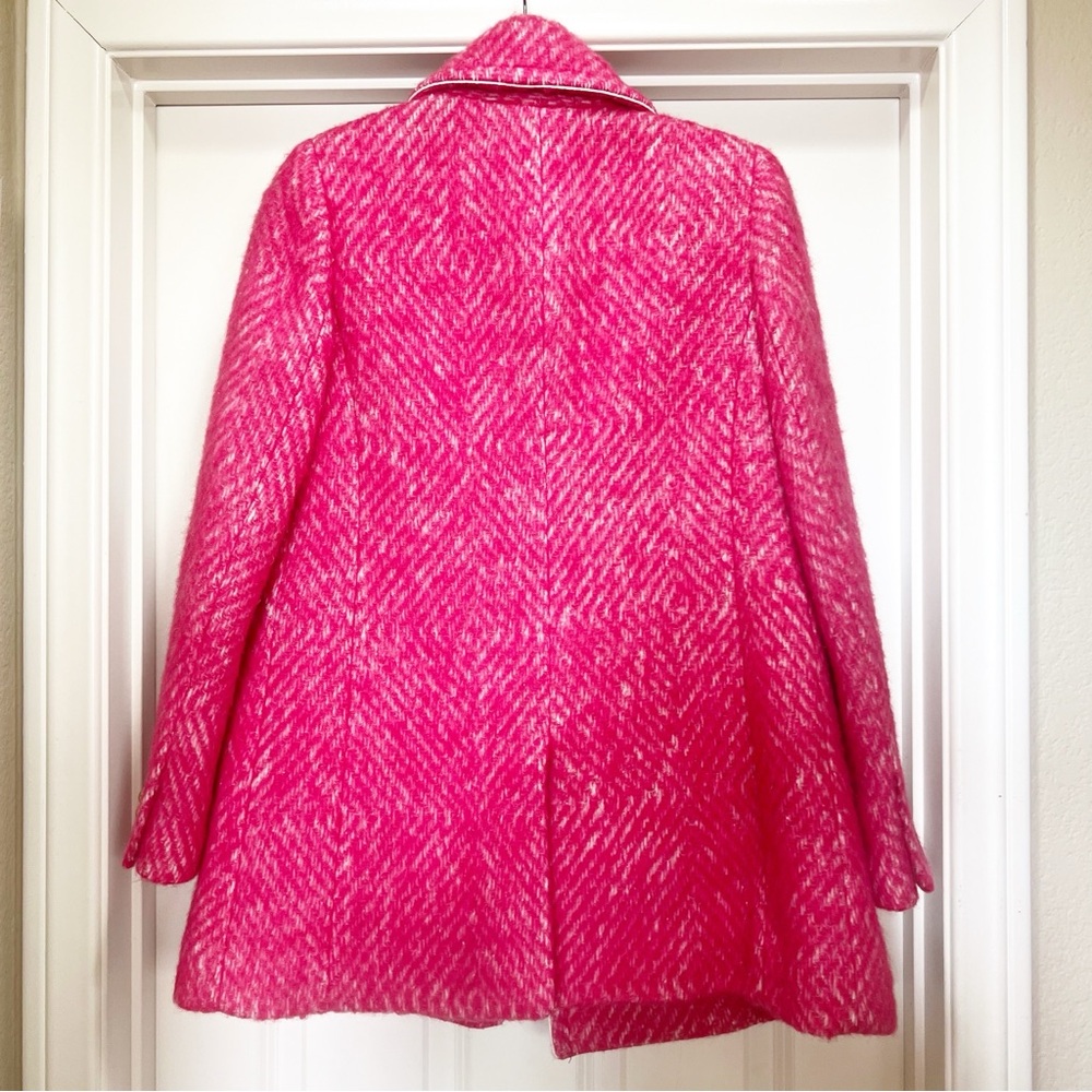 J Crew Diamond Tweed Peacoat in Pink 2 - Picture 5 of 15